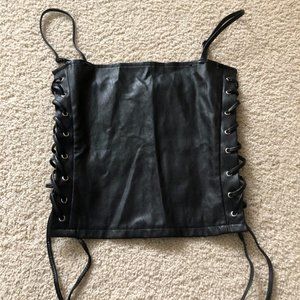 Leather Crop Top by Revolve By the Way XS
